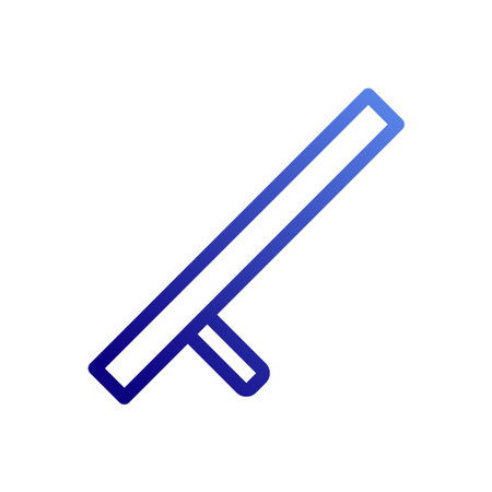 A blue gradient baton icon with outline, isolated on a white background, suitable for various...