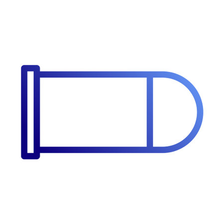A simple, blue outline illustration of a bullet icon on a white backgroundのイラスト素材