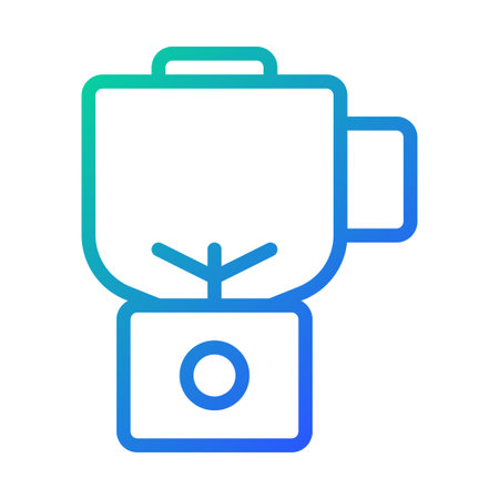 Gradient minimalist blender icon. Kitchen appliance for blending smoothies and food preparation. Vector illustration design.のイラスト素材