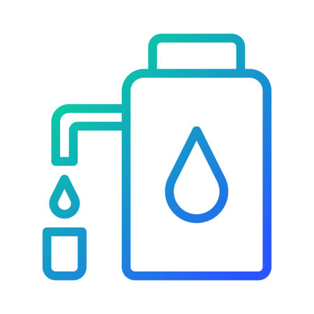 Water purification system gradient icon vector illustration. Clean water filter system design.のイラスト素材
