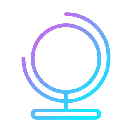 A minimalist gradient globe icon for various design projects. Vector illustration.のイラスト素材