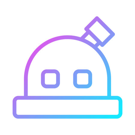 An icon of an observatory. Perfect for science designs.のイラスト素材