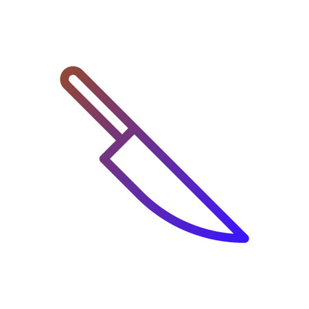 A minimalist gradient knife vector illustration iconのイラスト素材