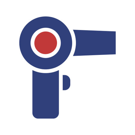 Hair dryer icon in modern style. Beauty and fashion. Professional salon equipment. Isolated vector illustration.のイラスト素材