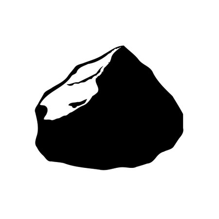 A simple monochrome illustration of a mountain peak. Perfect for travel or adventure themes.のイラスト素材