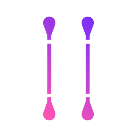Gradient cotton swabs isolated on a white background for health and beauty care. Vector illustration of personal hygiene.のイラスト素材