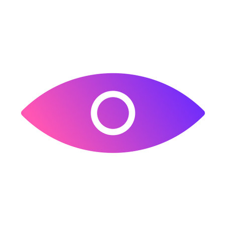 Gradient eye icon. Vector illustration in a minimalist style. Can be used in graphic design projects.のイラスト素材