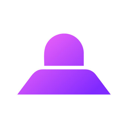 A simple and minimalist user icon with purple gradient. Ideal for web, app and graphic designs.のイラスト素材
