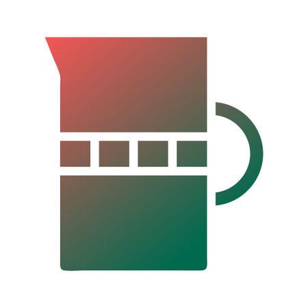 A gradient colored pitcher design illustration in vector format.のイラスト素材