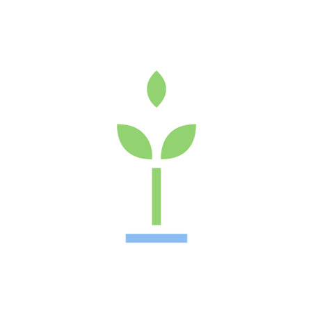 Simple sprout icon. Represents growth, development, and sustainability. Perfect for environmental or wellness-related projects.のイラスト素材