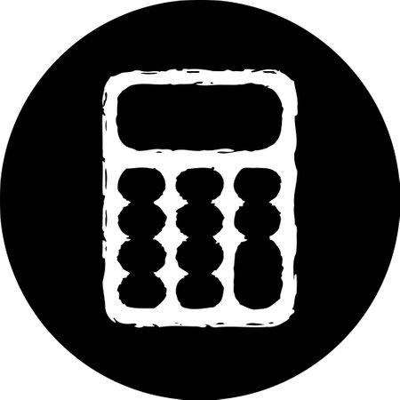 Calculator icon on black background. Use it for business or accounting.のイラスト素材