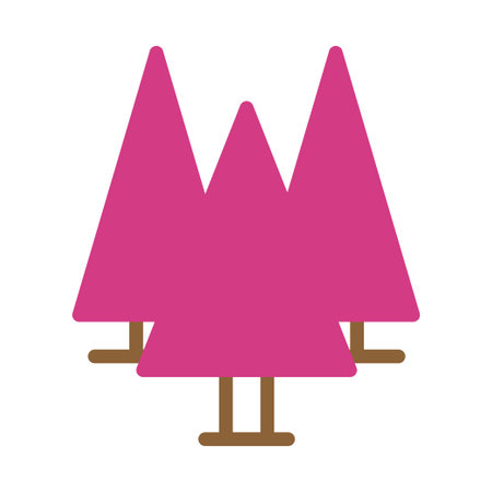 This image is a cute pink tree illustration. Perfect for any design project about nature or forest.のイラスト素材