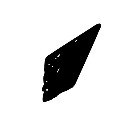 A minimal abstract design element. High contrast silhouette isolated on white. Suitable for graphic design projects or as a unique texture.のイラスト素材