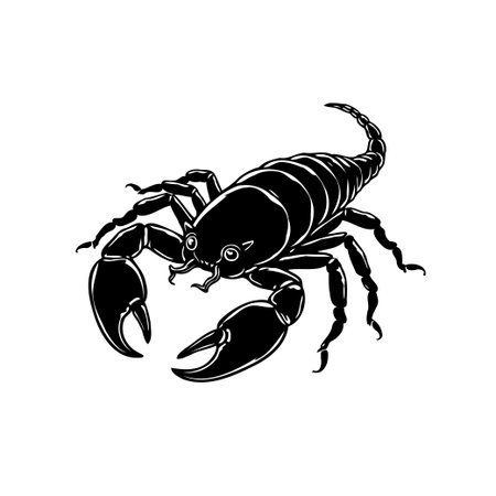 Scorpion icon on white background. Vector illustration of scorpion.のイラスト素材