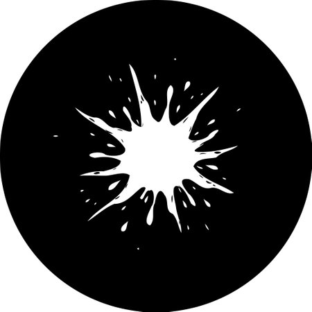 Abstract black and white splash art creates a modern, graphic background. This vector art is perfect for creative design concepts and decorative elements.のイラスト素材