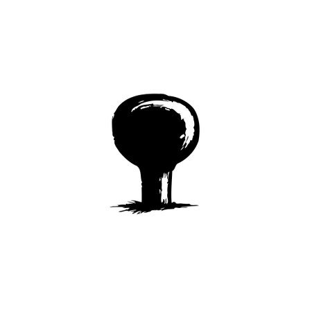 Unique abstract ink tree illustration. Perfect for logos, designs and artistic projects. It conveys a natural feeling with its unique and stylish look.のイラスト素材