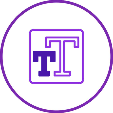 A clean and modern vector illustration of a text icon, ideal for design projects needing a typography or font symbol.のイラスト素材