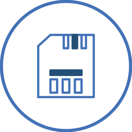 A minimalist vector illustration of a MicroSD card, ideal for representing digital storage, data transfer, and modern technology. Perfect for websites, apps, and promotional materials.のイラスト素材