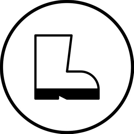 A clear, symbolic representation of safety footwear, emphasizing the importance of protective equipment in industrial and construction settings. Essential for safety-conscious workplaces.のイラスト素材