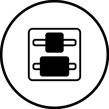 An icon illustration featuring equalizer adjustments within a circle. Perfect for web design, apps, or any project requiring settings or customization visuals.のイラスト素材