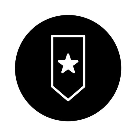 A minimalist bookmark icon on a black background, ideal for web design or app interface. It represents saved content, favorites, and important items.のイラスト素材