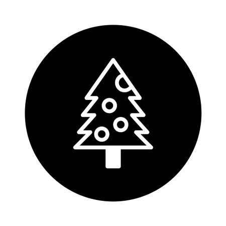 Simple and festive Christmas tree icon. This minimalist geometric design captures the spirit of the winter holidays.のイラスト素材