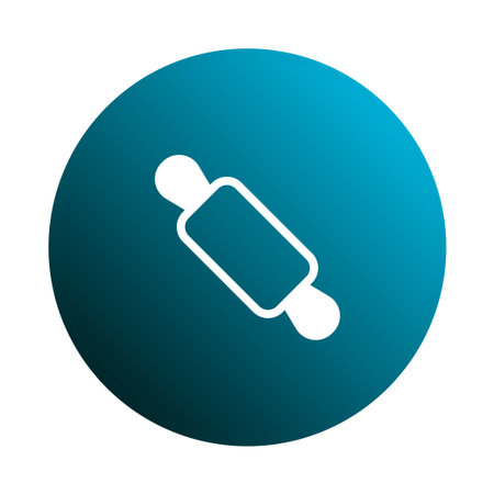 A clean and simple illustration of a rolling pin, perfect for illustrating culinary themes, baking, or kitchen utensils. Suitable for use in recipes, menus, or culinary design projects.のイラスト素材