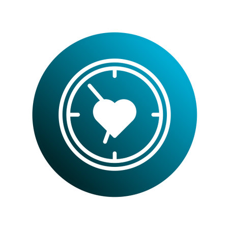 A conceptual icon depicting a heart within a clock, symbolizes the critical importance of timely...