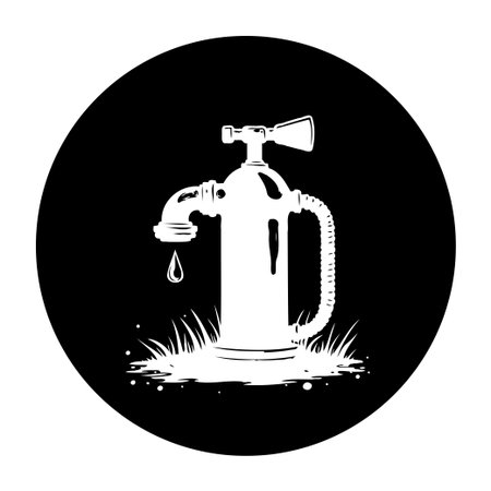 This illustration creatively merges a water tank with a faucet, symbolizing water conservation and inventive design. It's a visual metaphor for responsible water usage and clever engineering.のイラスト素材