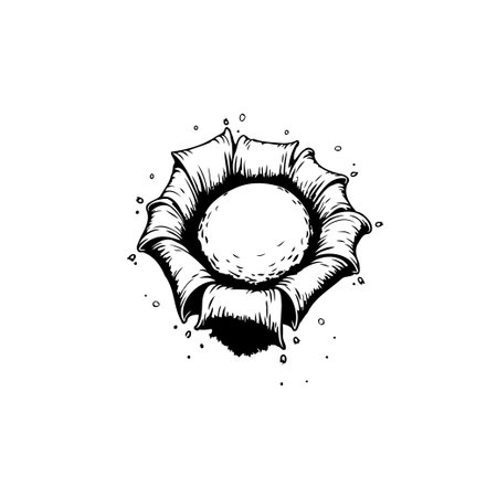 An elegant hand-drawn floral design showcases a vintage botanical illustration style. It creates sophisticated artwork, perfect for aesthetic projects with a touch of timeless beauty.のイラスト素材