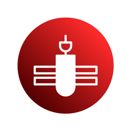 An abstract graphical icon symbolizes engineering or technical expertise. The image features a simple design with a gradient background.のイラスト素材