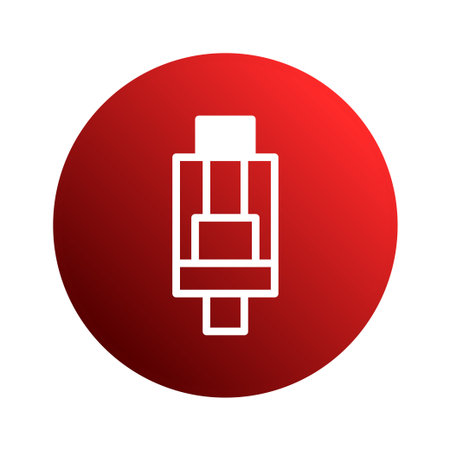 An abstract representation of a vaping device is displayed on a vibrant red background, symbolizing modern smoking trends and electronic cigarette technology.のイラスト素材
