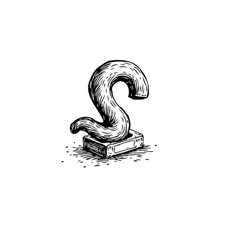 An artistic and visually striking representation of the letter 'S' that is sculpted from aged stone. This illustration has a unique design element, making it an ideal addition for a wide range ofのイラスト素材