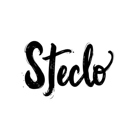 This image features an artistic handwritten word, created using bold black ink. The calligraphy evokes a sense of modern style. Its textured appearance adds depth, ideal for creative projects,のイラスト素材