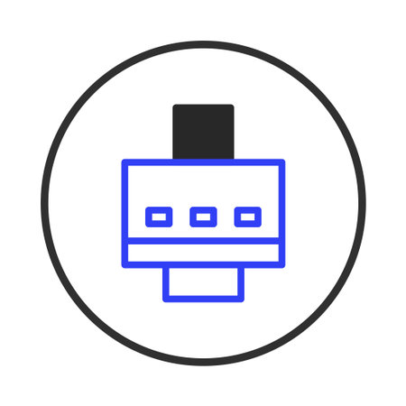 A conceptual illustration featuring a simplified and abstract technological connection point emphasizing modern design and clean geometry. This representation symbolizes digital connectionのイラスト素材