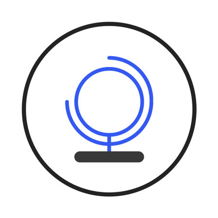 The image features an abstract, stylized depiction of a globe, utilizing clean lines and a simple color palette. This design embodies global connectivity and international relationships, evoking aのイラスト素材