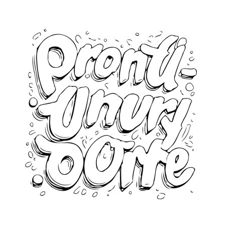 An hand drawn lettering illustration showcasing stylized typography and inspirational messaging suitable for designs with motivational quotes, uplifting statements, and artistic expressions thatのイラスト素材