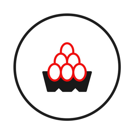 This illustration portrays a carton filled with fresh eggs, symbolizing healthy breakfast and balanced nutrition. Its a depiction of culinary ingredients suitable for food-related projects,のイラスト素材