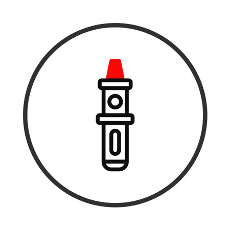 A clean, minimalist icon depicting a simplified structure, device, or element. The linear design and geometric shapes suggest technology or engineering, with a focus on precision and innovation.のイラスト素材