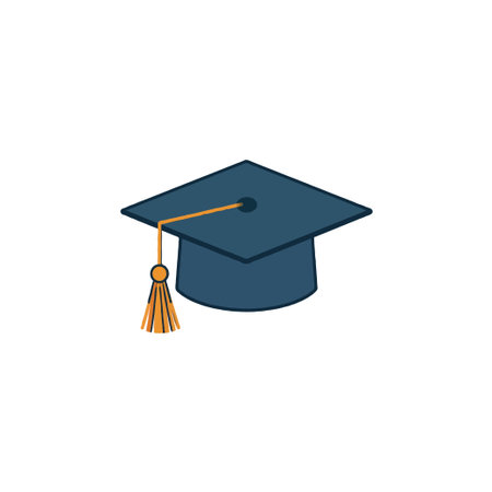 This illustration presents a symbolic graduation cap, embodying the journey of academic achievement and the pursuit of knowledge. It represents dedication, perseverance, and the successfulのイラスト素材