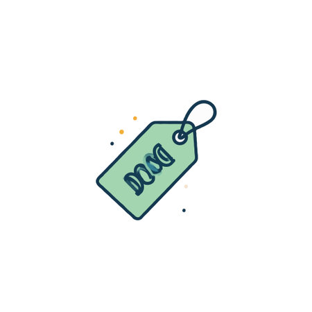 An isolated tag illustration showcasing a gentle green color palette, rounded edges, and clean lines. Represents a minimalist design suitable for pricing, product identification, or promotionalのイラスト素材