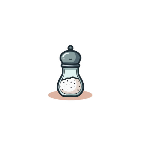 A charming illustration of a salt shaker, showcasing the essence of cooking and seasoning. Perfect for culinary-themed projects, this design adds a dash of flavor and a touch of simplicity, invitingのイラスト素材