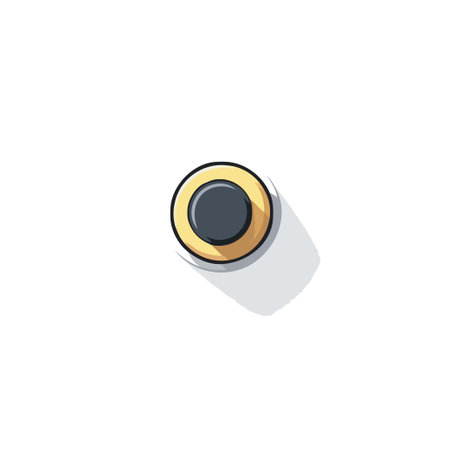 A stylized, clean graphic depicts a circle with a dark gray center encased by a gold border. The...