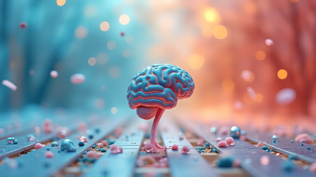 This abstract image represents the concept of the brain and its power, intelligence, and creativity. It symbolizes the capacity of the mind and the importance of knowledge and learning.の素材