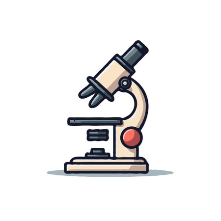 Illustration of a microscope, a vital instrument for scientific research, laboratory work, and...