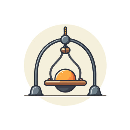 Whimsical cartoon illustration of an egg separator, perfect for culinary or kitchen-themed designs with a playful touch.のイラスト素材