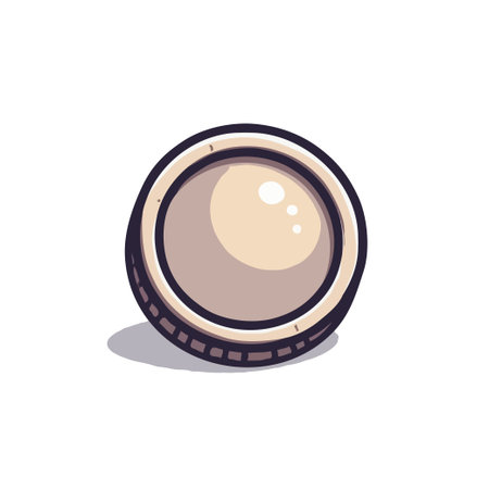 Isolated illustration of a shiny coin, perfect for financial, gaming, or reward-themed designs. Clean and modern style.のイラスト素材