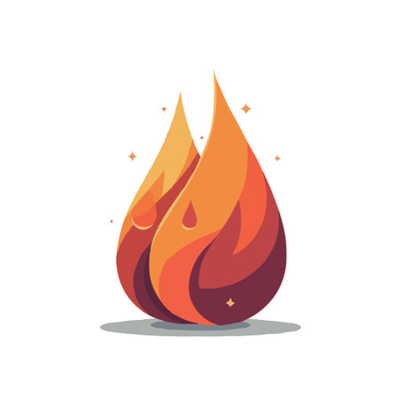 Modern abstract flame logo design. Creative fire symbol or icon for company branding. Vector illustration.のイラスト素材