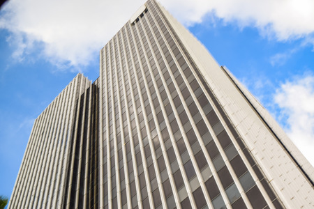 Los Angeles, CA, USA . January 16, 2016: Downtown Los Angeles towers and apartments on a clear...