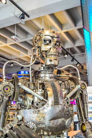 Photo of the T-800 Endoskeleton from the Terminator 3Dのeditorial素材